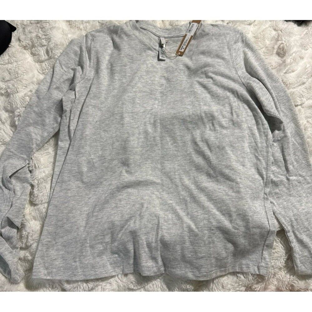 SKIMS RELAXED TEES LONG SLEEVE T-SHIRT Grey NWT Small